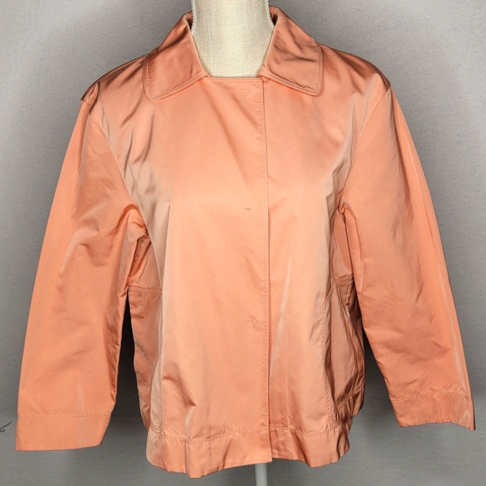 LAFAYETTE 148 NEW YORK Peach Snap‎ Closure Jacket SIZE small. #595